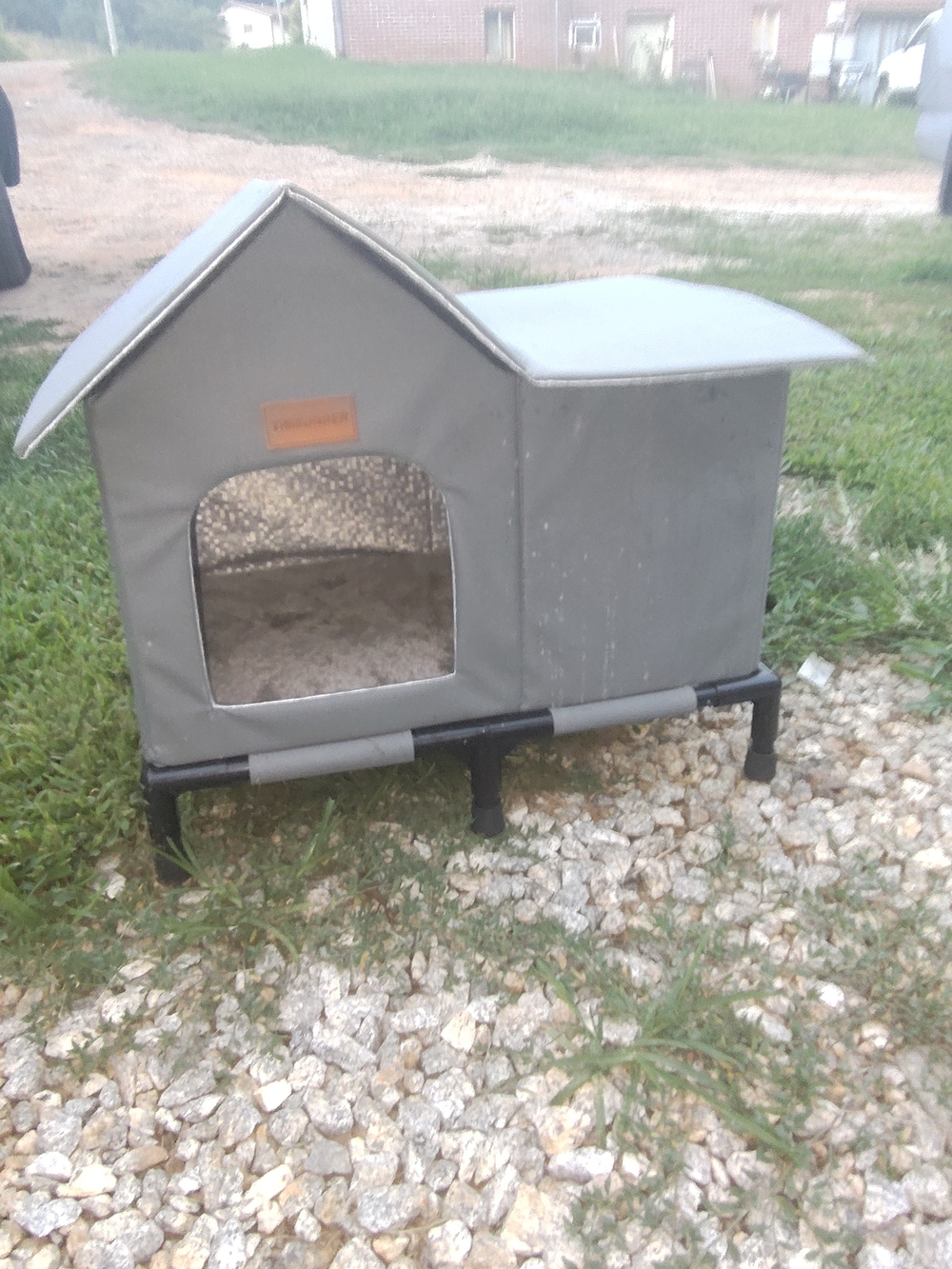 Gray Small Pet House Elevated Indoor/Outdoor Bed